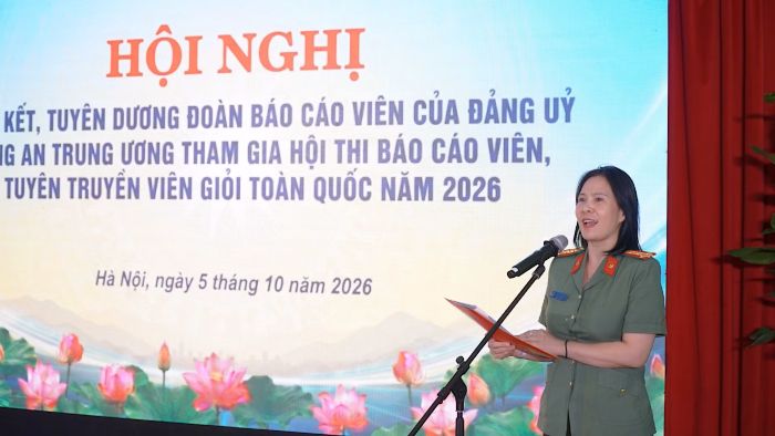 Báo cáo viên Công an nhân dân ghi dấu ấn tại hội thi toàn quốc năm 2026